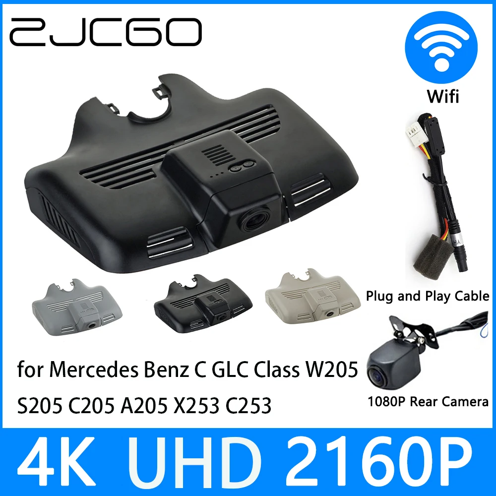 ZJCGO Dash Cam 4K UHD 2160P Car Video Recorder DVR Night Vision for Mercedes Benz C GLC Class W205