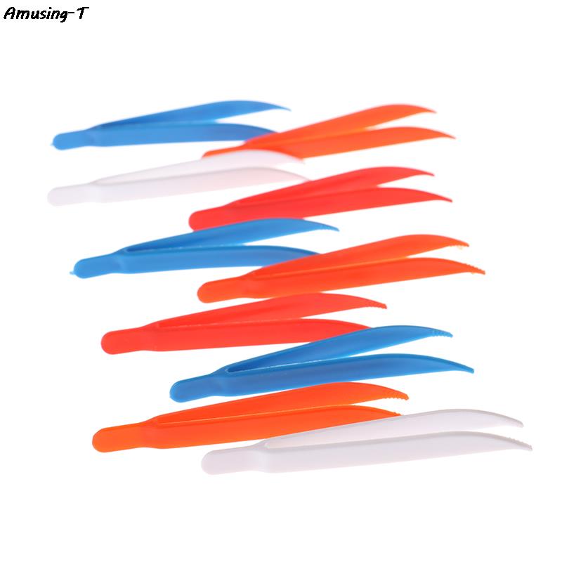 Random 10pcs hot Plastic Tweezers Children Tweezers Games Teaching Learning Educational Toys