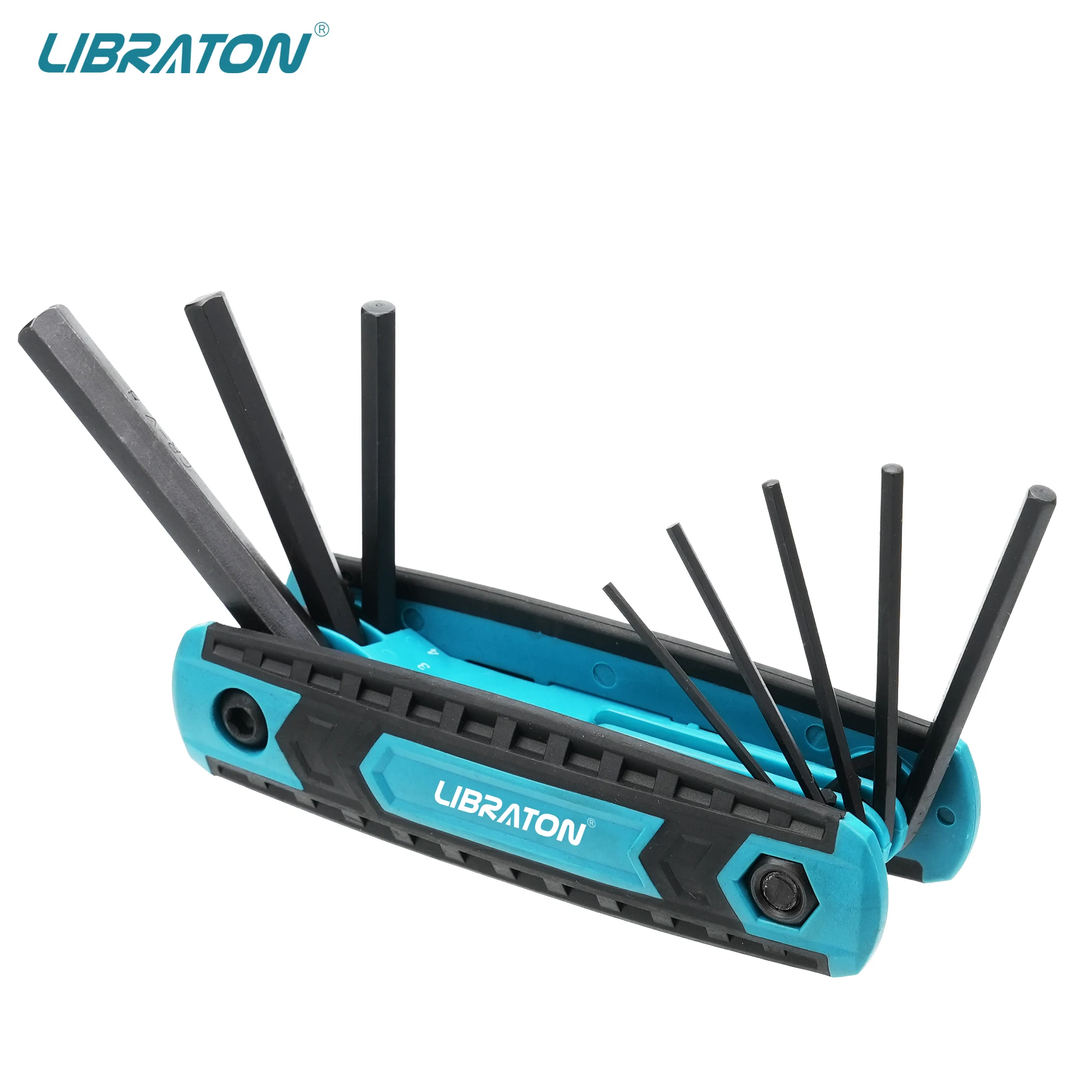 LIBRATON 8 in 1 Folding Allen Wrench Set, Metric Allen Key Set Tool, Portable Hex Key Set for Home