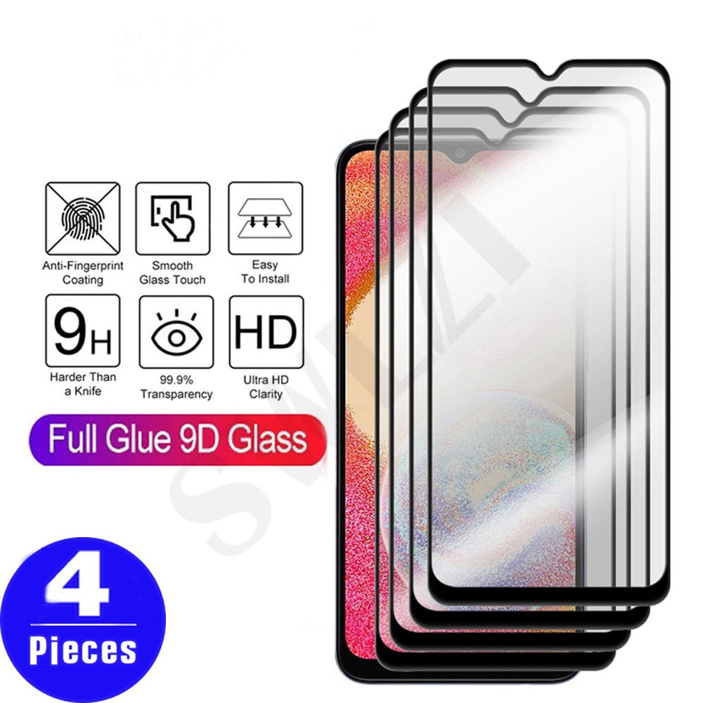 4Pcs For Samsung Galaxy A14 5G Tempered glass A24 A34 A04 A04E A04S A12 A13 A22 A23 A31 A32 A33 screen protector protective film