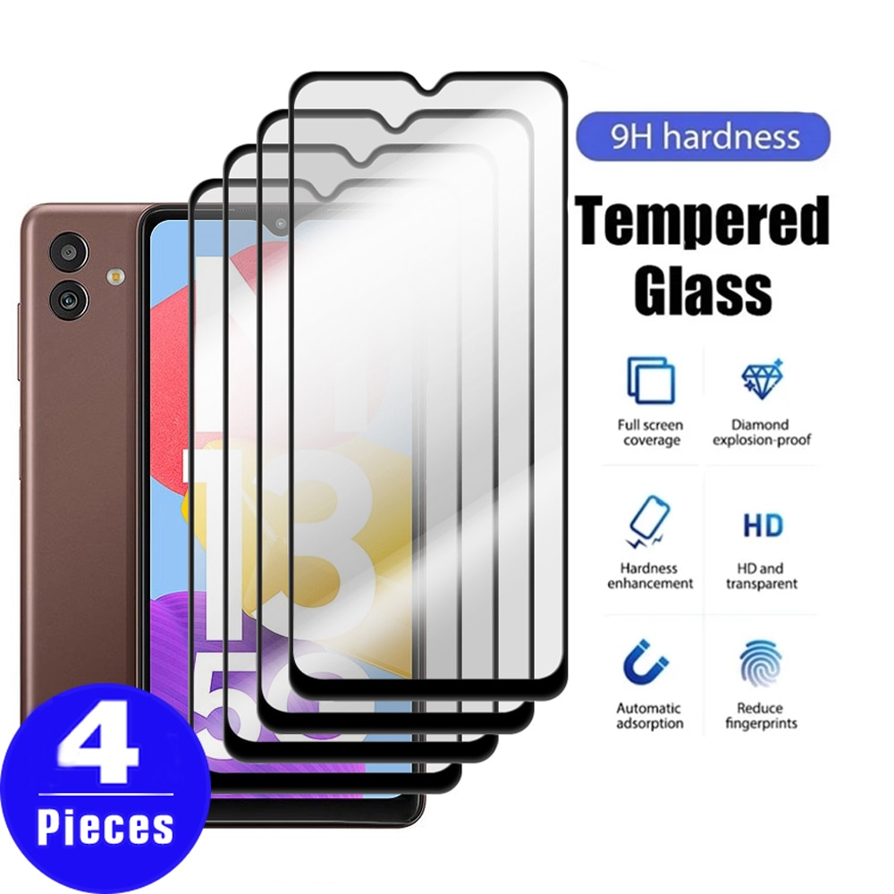 4Pcs Tempered Glass For Samsung Galaxy M14 Screen Protector M13 M12 F14 M33 M32 M31 M23 M22 M42 M30 M30S M02 M02S M21 M21S film