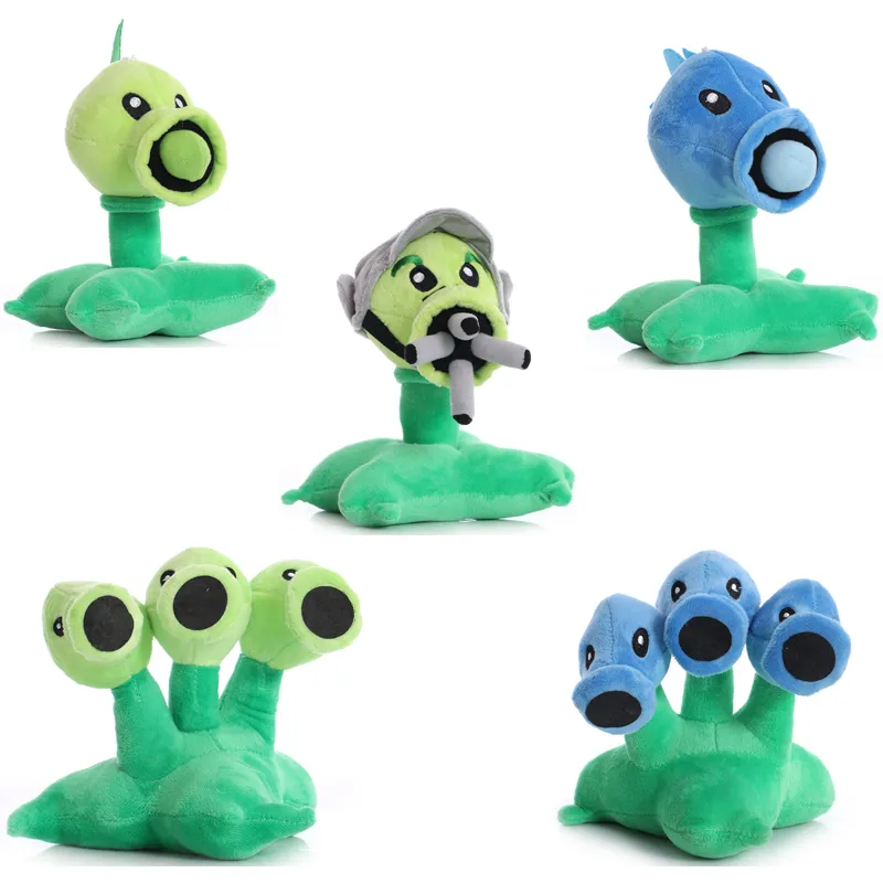 18cm Plants vs Zombies Peashooter Plush Toy Doll Cute Snow Pea Threepeater Plush Soft Stuffed Toys