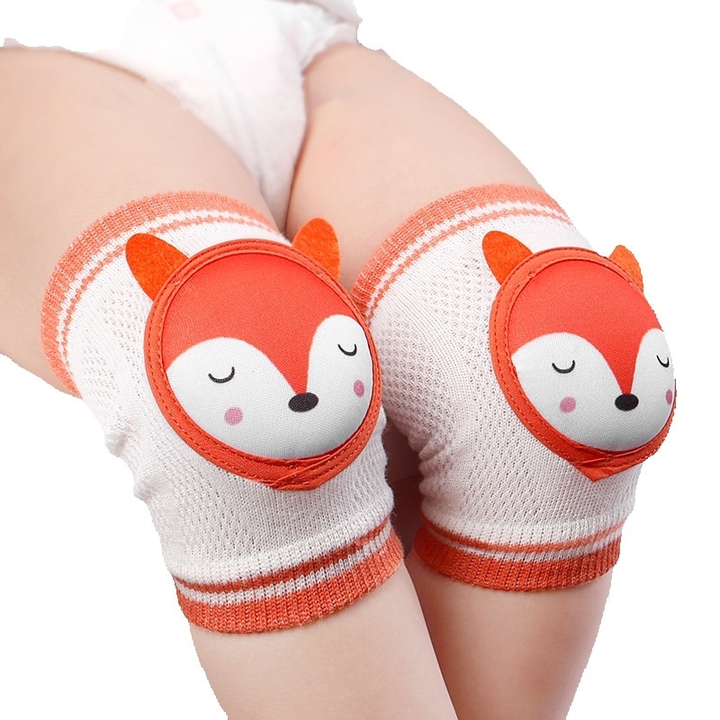 Summer Baby Knee Pads Infant Toddler Breathable Cotton Kneepads Protector Cute Animals Kids EVA Knee Pad Baby Knee Pads 0-2y