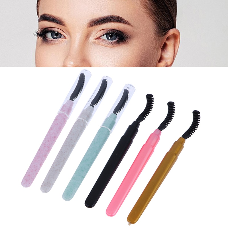 1Pc Silicone Makeup Brush Eye Brush Plastic Handle Mascara Wands Eyelash Brush Eyelash Extension Tools