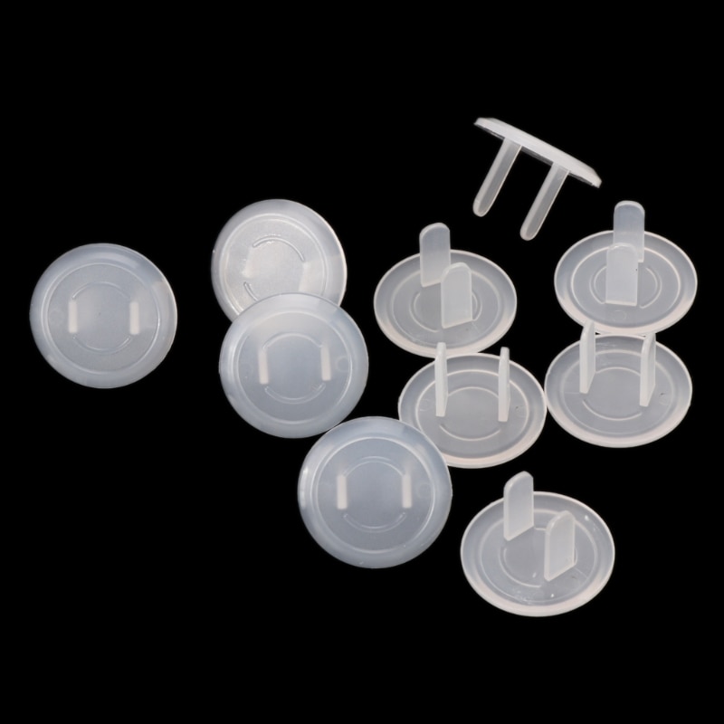 10pcs White US Power Socket Electrical Outlet Baby Safety Guard for Protection Anti Electric Shock Plugs Protector Cover