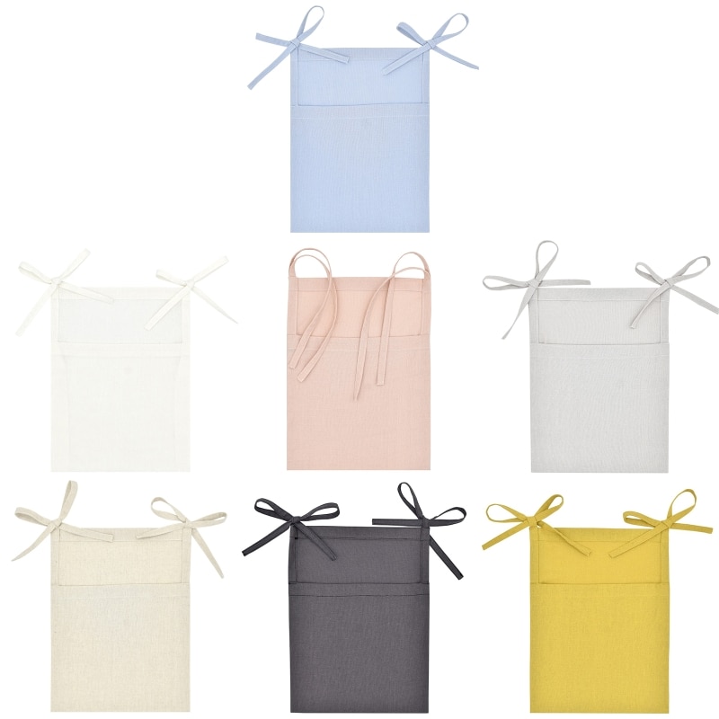 Baby Bedside Storage Bag Crib Organizer Tissue Diaper Nappy Toys Holder Pocket for Infant Essentials Multi-Purpose Hanging Bag