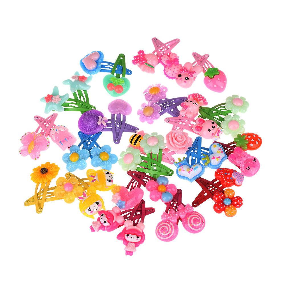 10/20PCS Baby Jewelry Infant Multicolor Flower Shaped Girls Hairpins Butterfly Kids Hair Clips