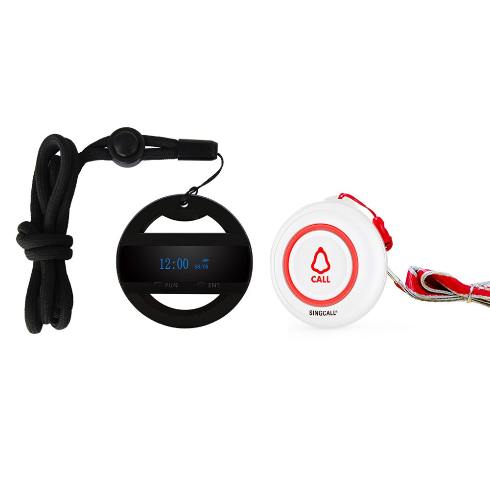 SINGCALL Caregiver Pager Wireless Call Button System Nurse Calling Alert Pager System for Elderly Patient Disabled