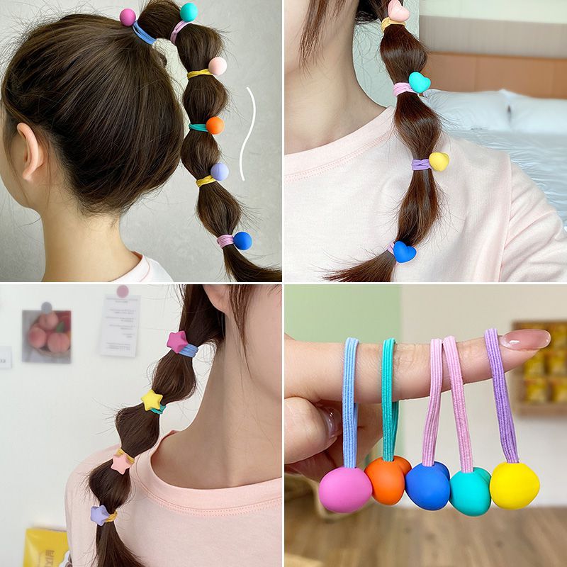 10pcs Korean Fashion Elastic Hair Bands Candy Color Baby Children Hair Rope Hair Ties Headwear Girls Kids Hair Accessories