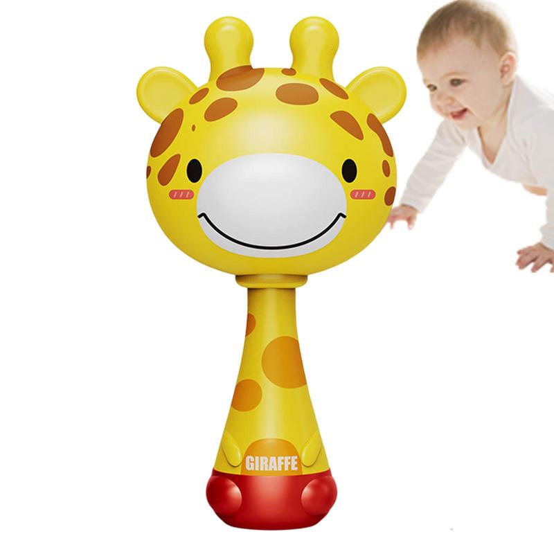 Baby Pacifier Toys Toddlers Giraffe Hammer Toys Hammer Infant Rattles Activity With Sounds Preschool Learning Toys For Boy Girl