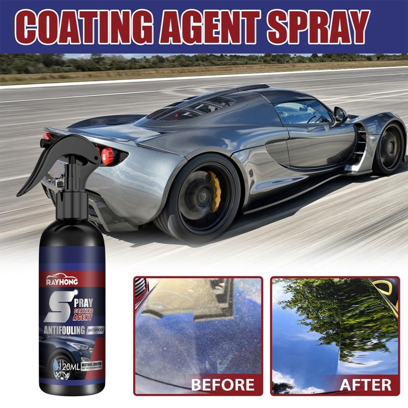 120ml Car Ceramic Nano Hydrophobic Waterproof Oleophobic Polishing Coating Agent Automotive Body Paint Layer Wash Liquid Spray