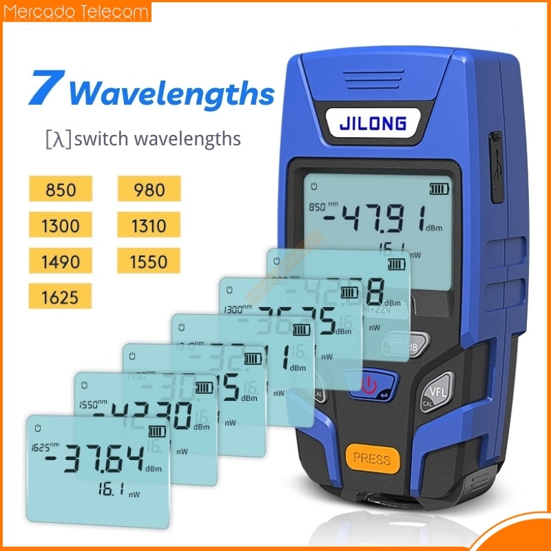 JILONG OPM-22 OPM build-in LED With 7 Wavelengths Power Meter, -70~+6dbm with 10mw VFL, Fiber Optic Power Meter