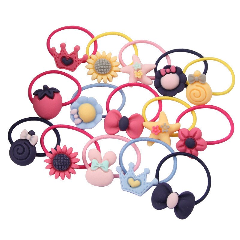 40Pcs of Girls' Hair Accessories Elastic Flower Hairpins Candy Bow Headbands in a Gift Box Cute Kids Headwear for Babies Gi