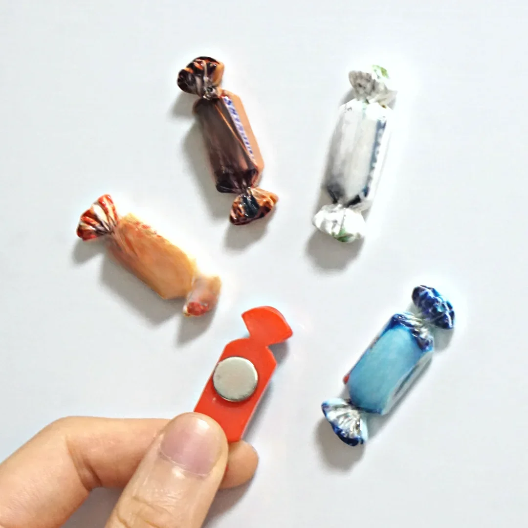 5Pcs Colorful Candy Fridge Magnets Chocolate Lollipop For Refrigerator Cute Home Kitchen Decorations