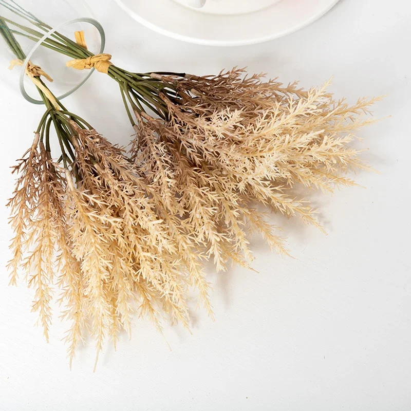 Plastic Wheat Grass Artificial Plants Bouquet DIY Flower Arrangement Decoration Scrapbooking