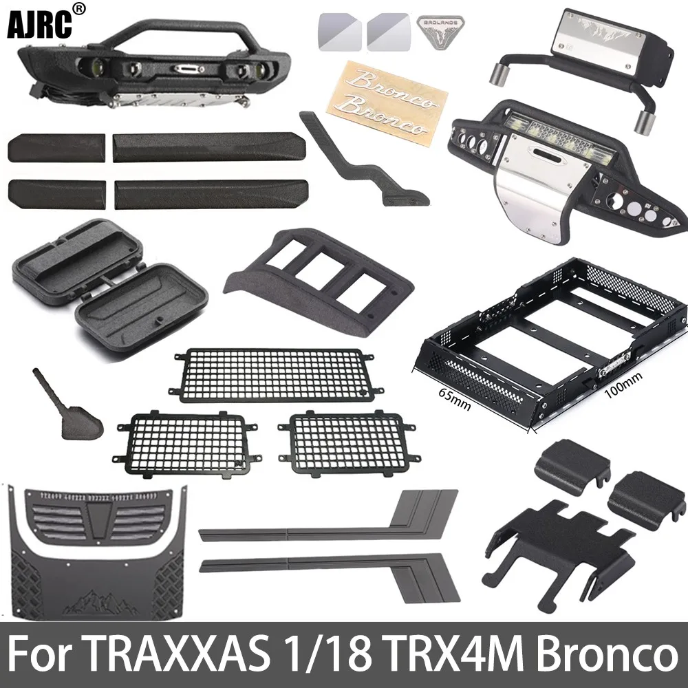 Rear View Mirror Bumper Fender Lampshade Exhaust Pipe Chassis Window Net For Traxxas Trx4m 1/18