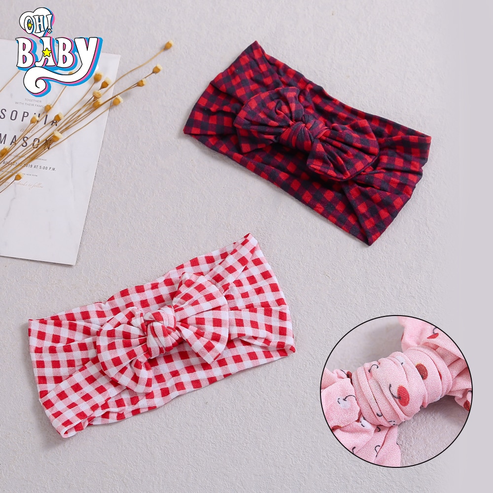 Baby Turbans For Newborns Baby Headband Printed Hair Bands New Nylon For Children Headbands Soft Bowknot Baby Hair Accessories
