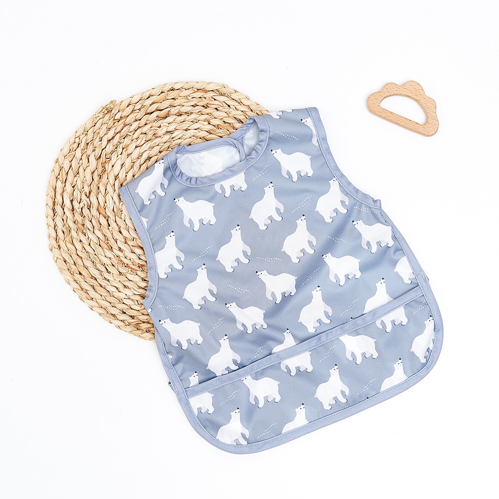 Coolapeach Baby Bib Easy To Clean Sleeveless Feeding Suit Skin-friendly Waterproof Apron For Kids