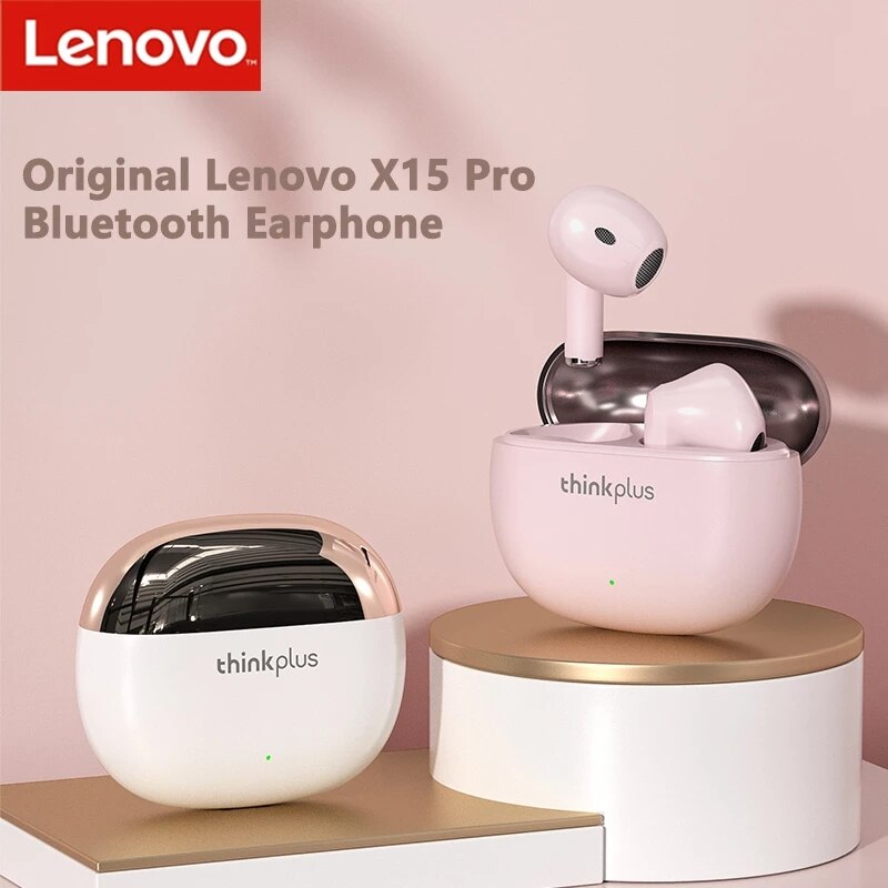 Lenovo X15 Pro Thinkplus Bluetooth Headset Noise Canceling AAC SBC Headphone Ergonomic Design Touch Control Earbuds With Mic