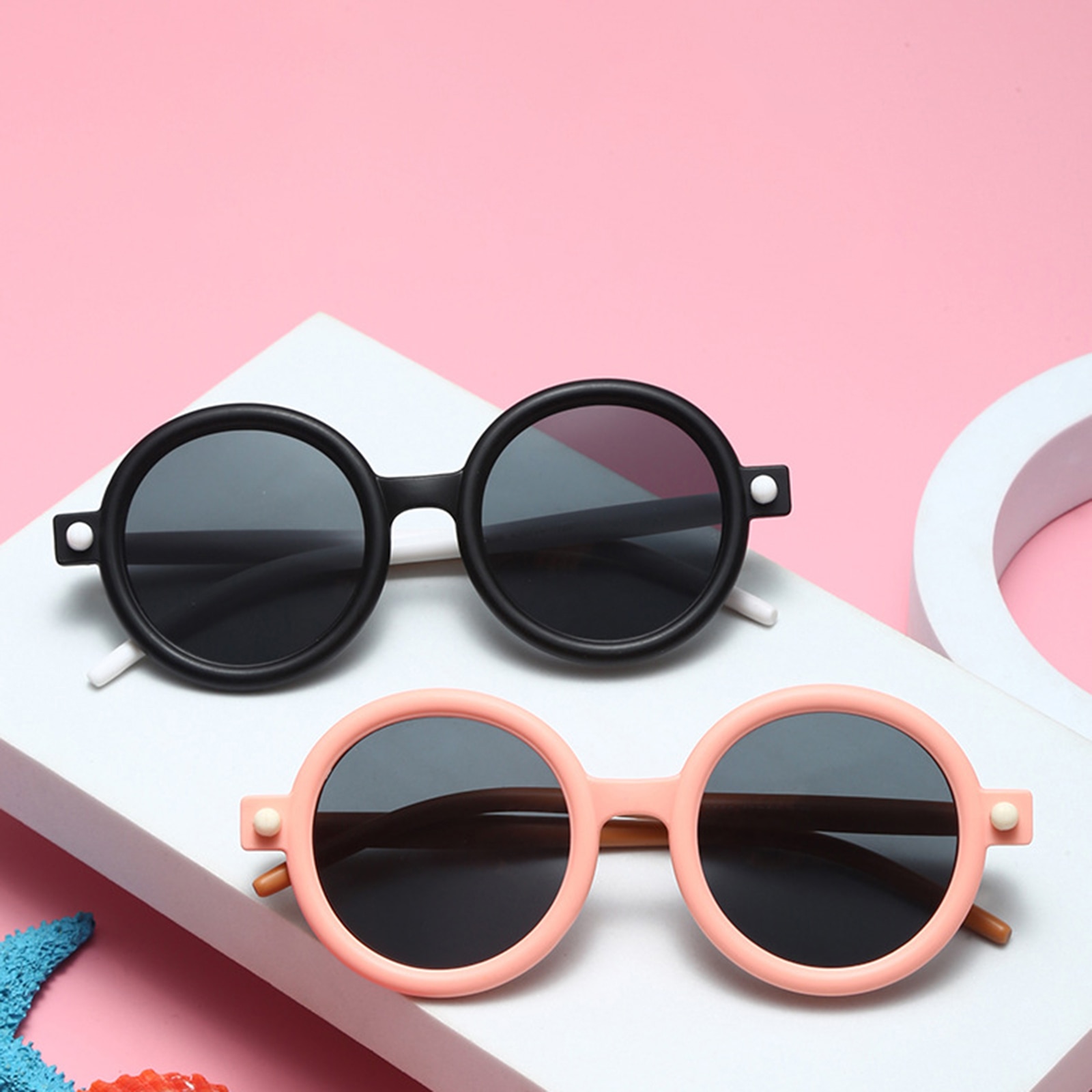 Toddler Summer UV400 Protection Polarized Sunglasses Kids Retro Round Shape Sunglasses for Boys Girls