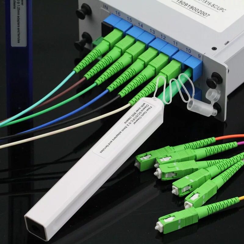 10PCS One-Click Fiber Optic Connector Cleaner Pen 800 times for SC ST FC 2.5mm and LC 1.25mm Adapters Universal Cleaner tool