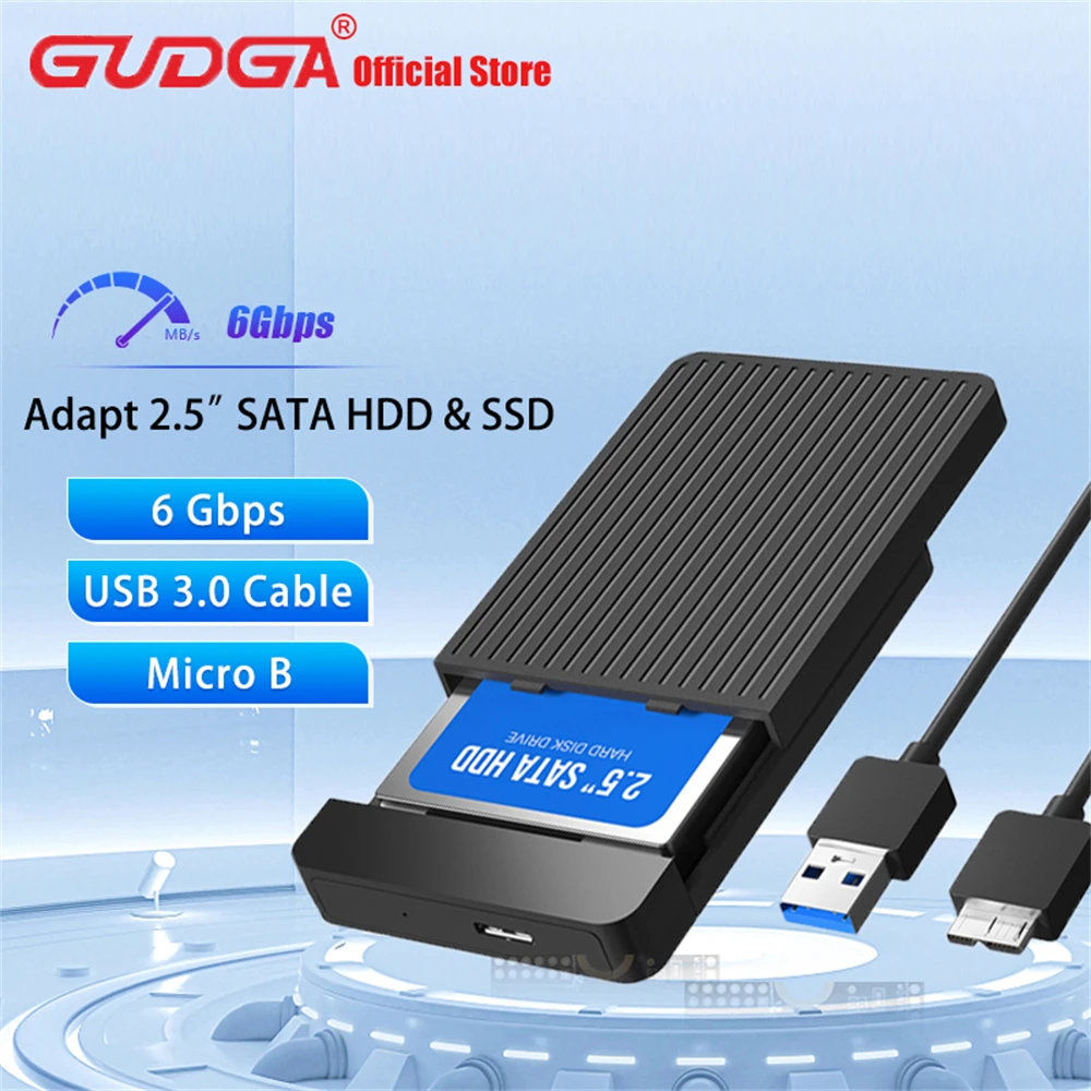 2.5inch External HD Case 2.5 HDD Case SSD External Hard Drive Box Enclosure 6Gbps for 6TB SATA to