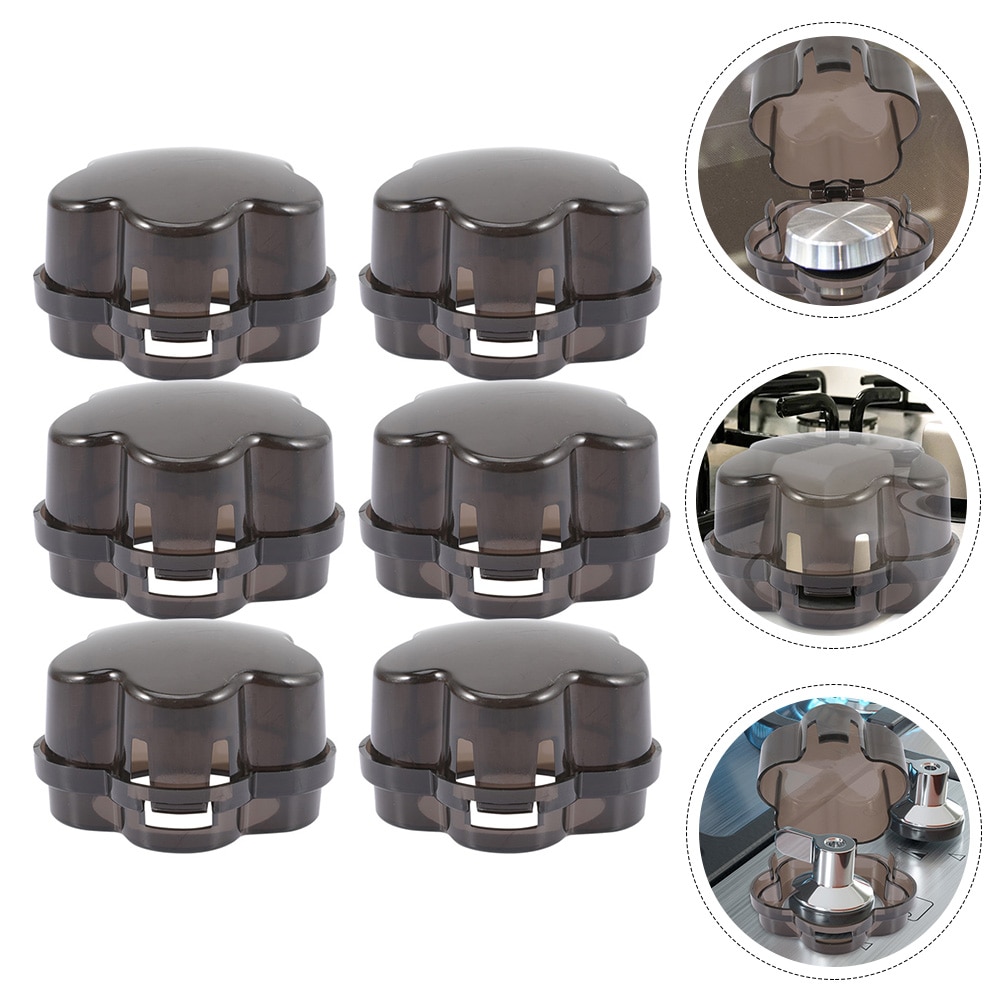 6 Pcs Transparent Stove Guard Child Safety Guards Gas Supply Proof Knobs Oven Childproof Lock Cooker Cover