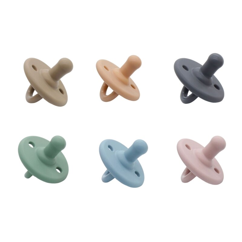 Soft Pacifiers Nipple Tip Soother Pacifier Silicone Teether for Babies Teething Pain Relief Bite Free Infant Shower Gift