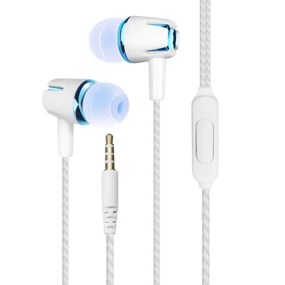 High Gloss Silica Gel Sports Earphones Elegant Appearance 1.2 Meters Earphone In Ear Headphones With Microphone Headset Soft