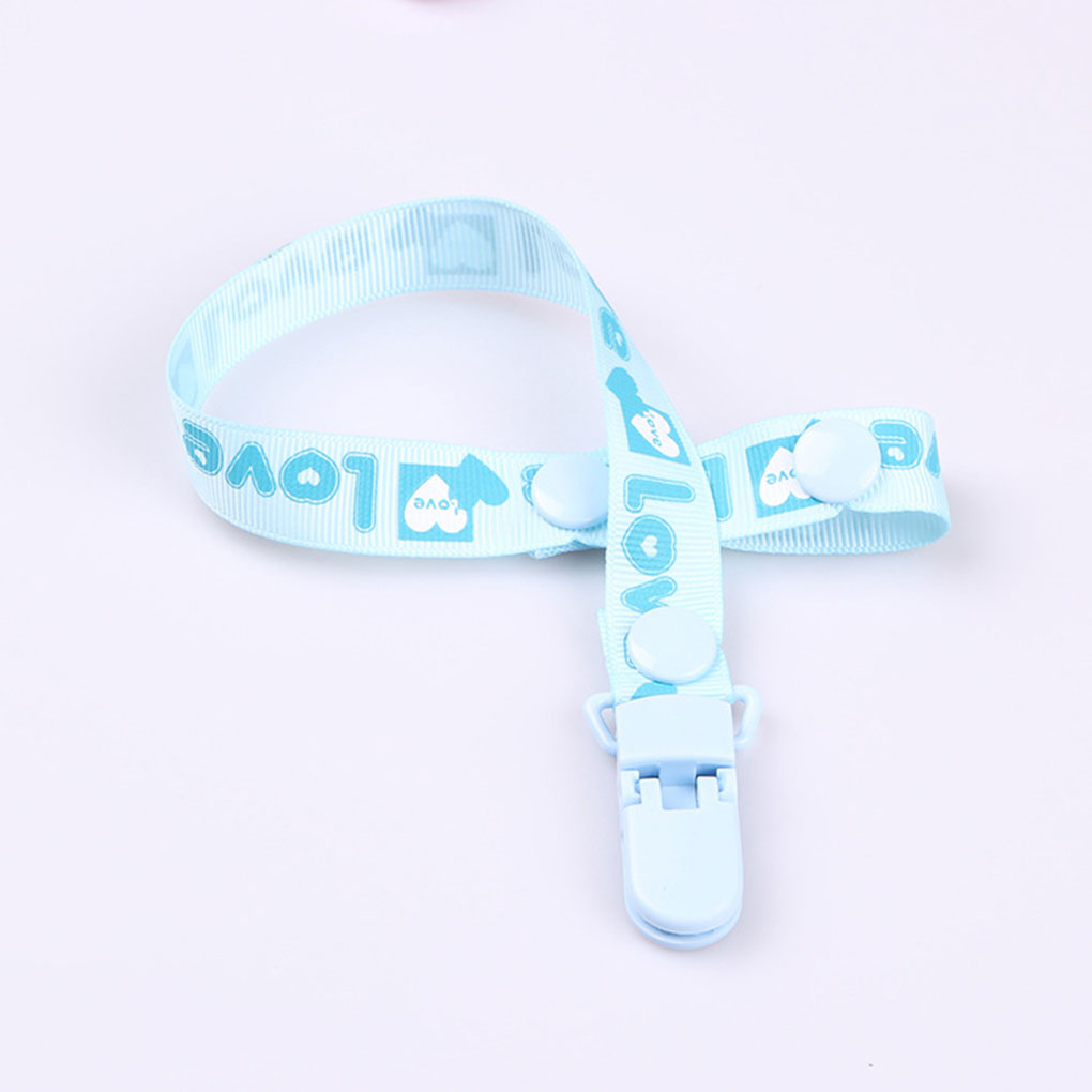 6pcs Baby Pacifier Clips Adjustable Length Soother Chain Teething Ring PP Polyester Dummy Straps Holder