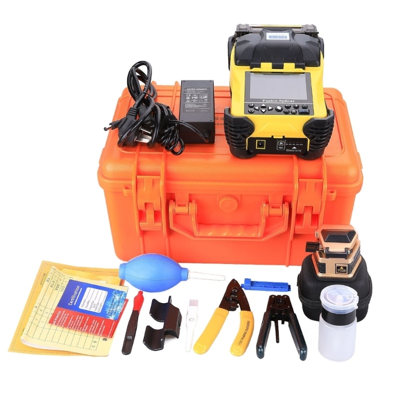 SM-MM Automatic Intelligent Optical Fiber Splicer Optical Fiber Welding Splicing Machine 3.5 Inch LED