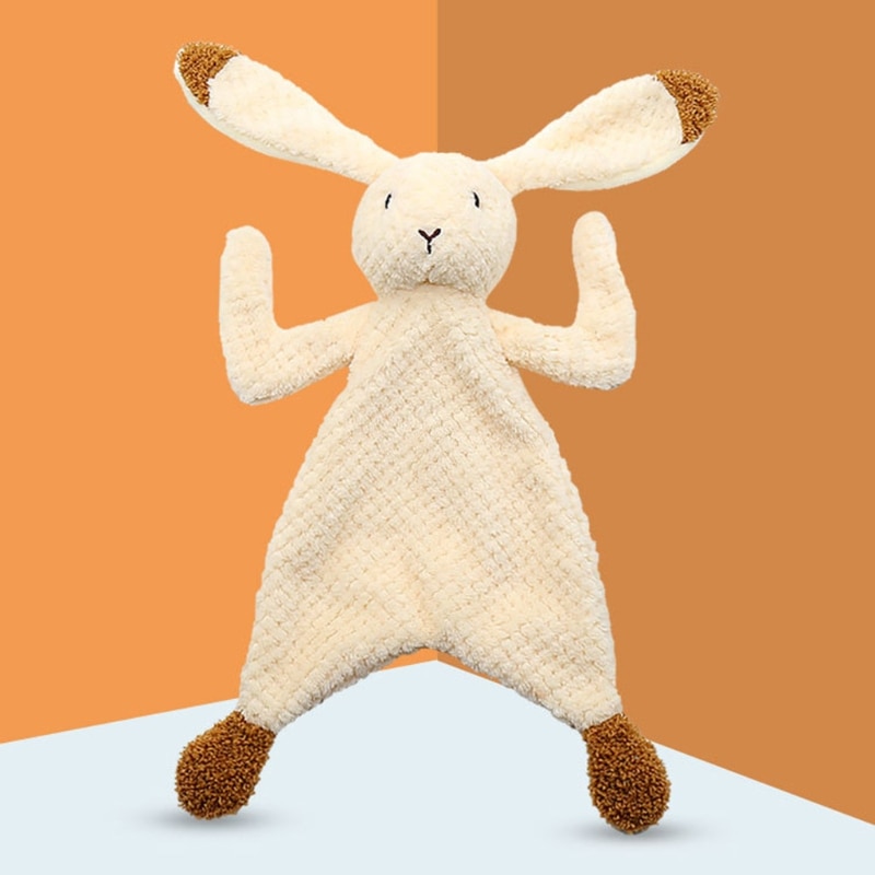 HUYU Baby Security Blanket Soothing Appease Towel Soft Animal Rabbit Plush for Doll Teething Bib Infants Comfort Sleeping Toy