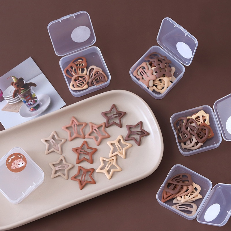 10 Pcs Frosted Simplicity Hairpins for Girls Star Oval Triangle Square Hair Clips for Kids Snap Hair Clips Hairpins Headwear