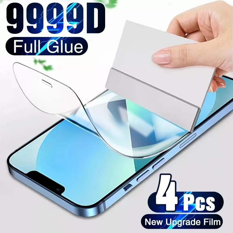 4Pcs Hydrogel Film Screen Protector For iPhone 11 12 13 Pro XR XS MAX X Soft Protective Film On iPhone 7 8 6 6s Plus X Not Glass