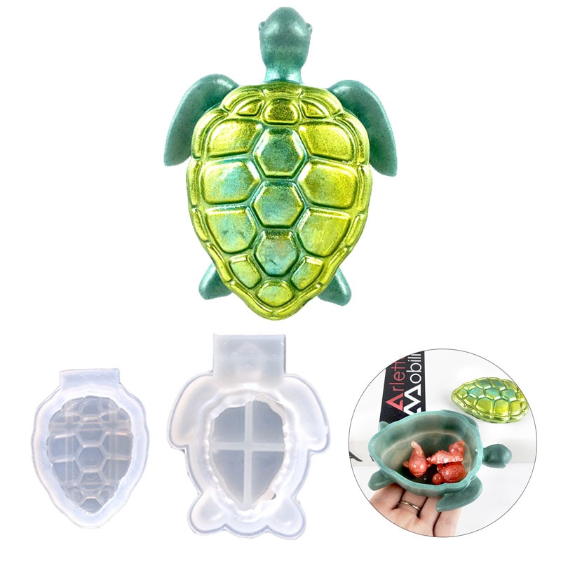 Turtle Box Mold for Resin Jewelry Box Resin Mold Silicone Box Epoxy Casting Mold with Lid for DIY Jewelry Container Candy Box