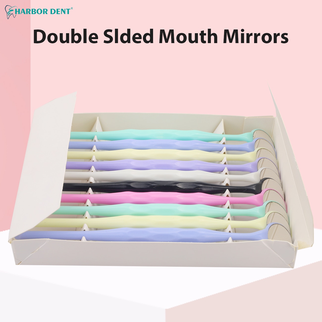 10pcs/Box Dental Double Sided Mouth Mirrors Autoclavable Premium Front Surface Exam Reflector Oral Mirror Dentistry Tools