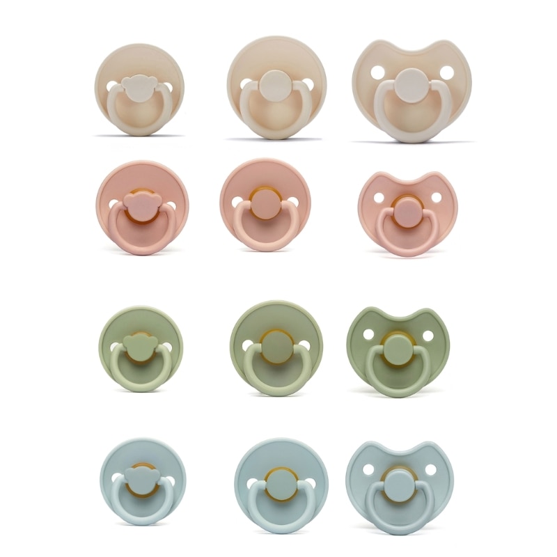 2023 New Lovely BPA Free Baby Pacifier Grade Silicone Luminous Soother Round Super- Soft Baby Pacifier for Babies Netural