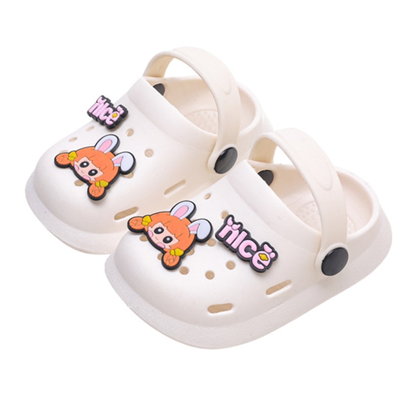 Kruleepo Baby Girl Cartoon Sandals Shoes 2023 Summer Newborn Toddler Kids Schuhe PVC Quick Dry Outdoor Beach Slippers Sandalias