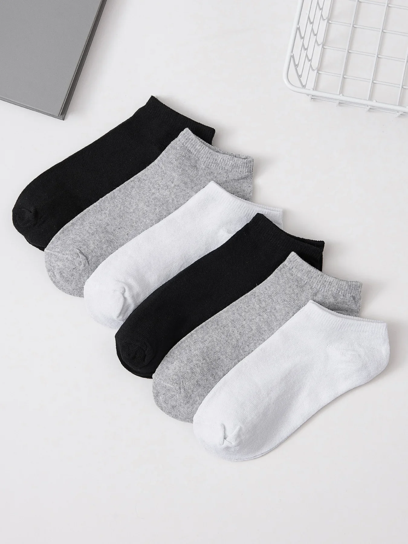 6 Pairs/Lot Women Sport Socks Solid Black White Grey Breathable Sports Socks Female Short Socks Low