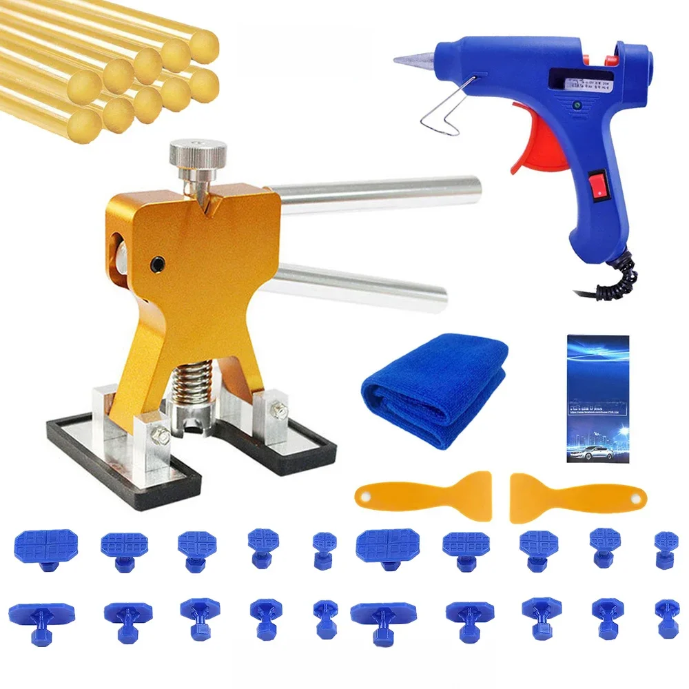 Auto Body Sheet Metal Paintless Dent Puller Kit Car Dent Repair Tool Professional Suction Cup Glue