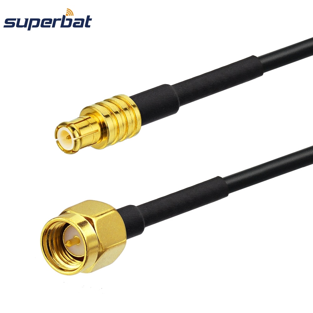 Superbat SMA Plug to MCX Male Straight RF Pigtail Connector Coax Exteansion Cable RG174 20cm for Antenna Wireless