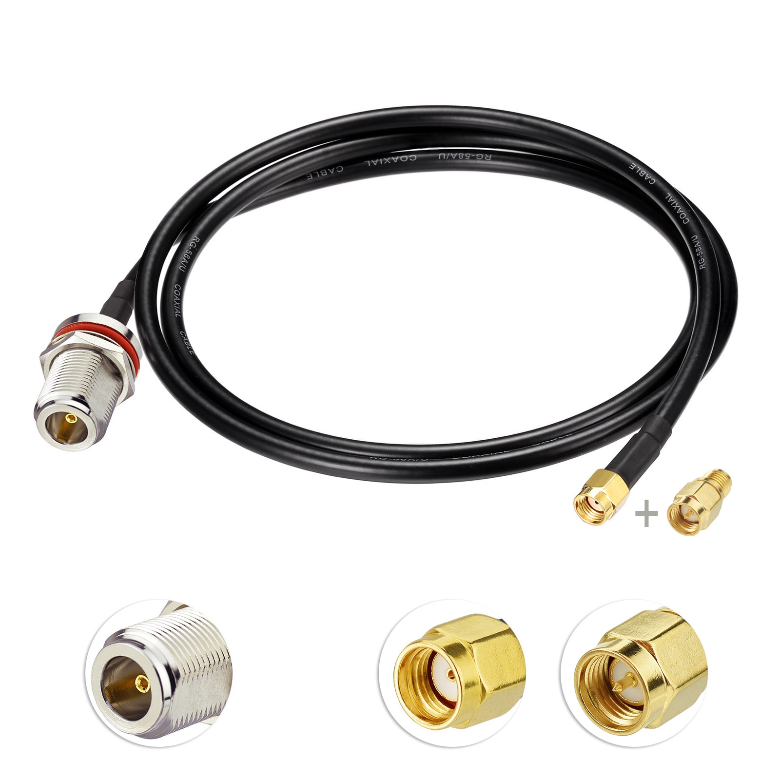 Superbat N Female to RP-SMA Male RG58 Low Loss Extension Cable for LoRa Antenna Nebra RAK Bobcat Helium Hotspot HNT Miner Ant