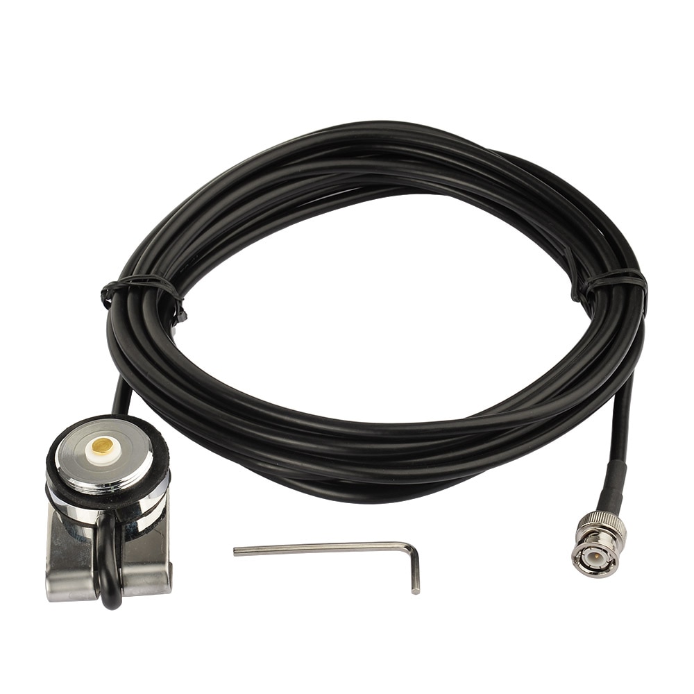 Superbat NMO Vehicle Antenna Mount to UHF PL-259 Connector RG58 Coax Cable for Yaesu/Vertex Kenwood Mobile Radio