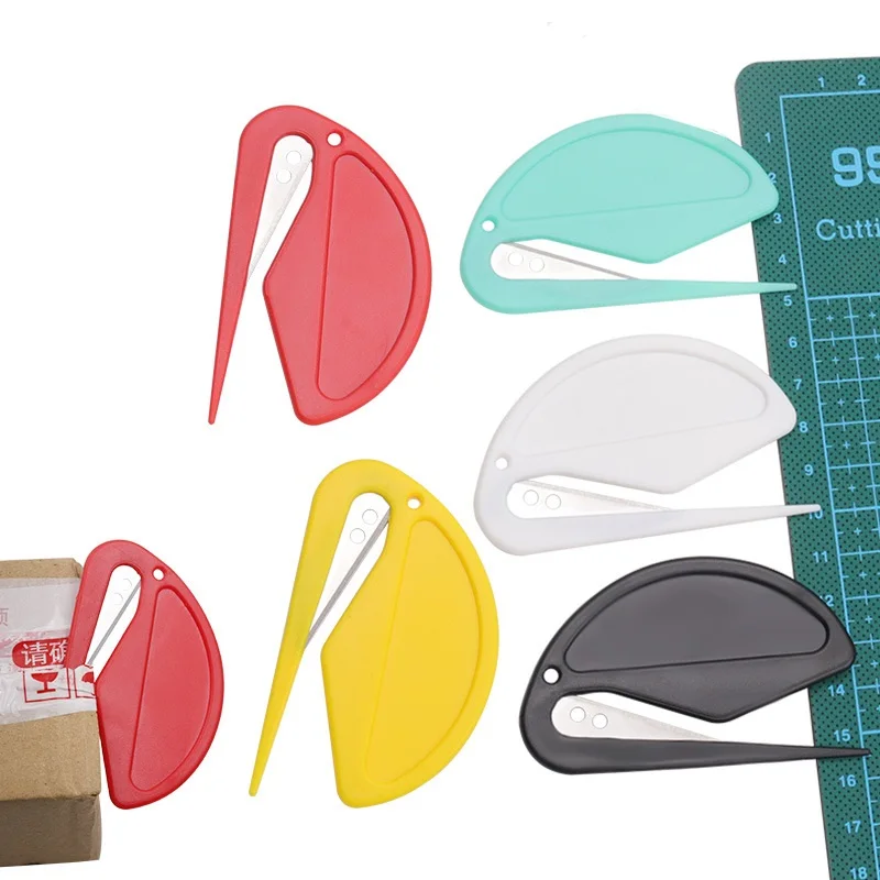 Plastic Letter Opener Sharp Letter Mail Envelope Opener Cut Elastic Wire Safety Papers Guarded