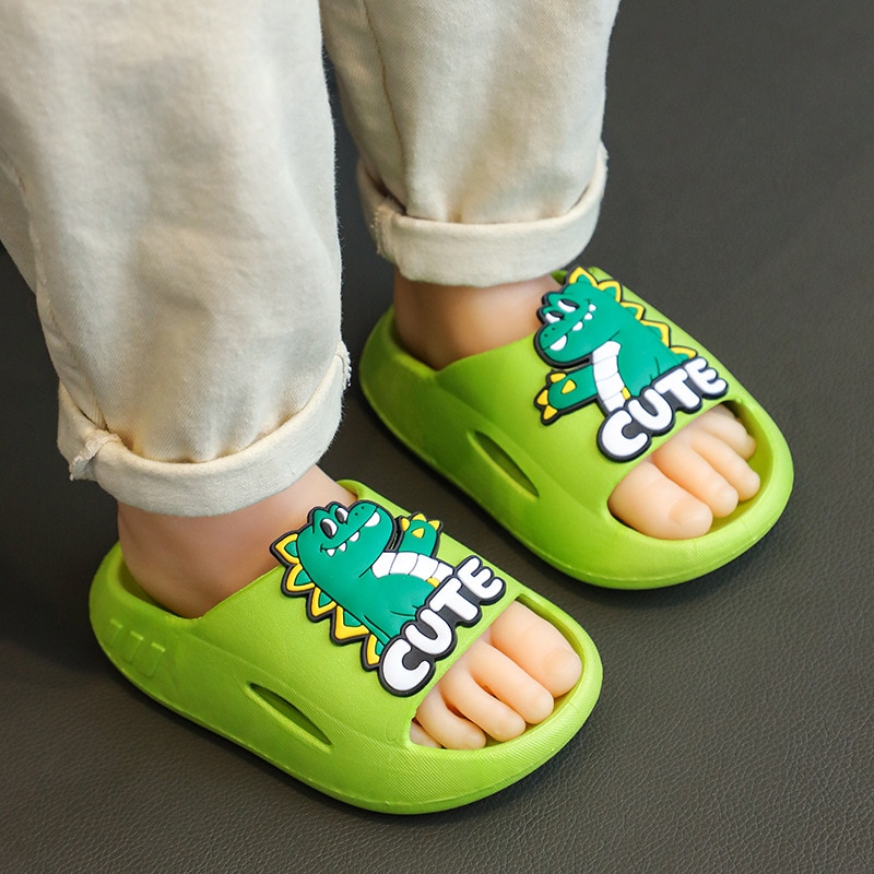 Shoes Children's Kids Breathable Animals Style Bathroom Summer Crocodile Slippers Soft Home Cute Non-slip Slippers Comforta