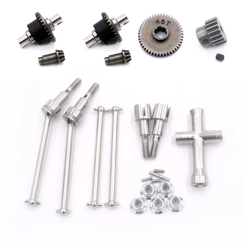 Metal Differential And Drive Shaft Set For SCY 16101 16102 16103 16201 Pro 1/16 Brushless RC Car