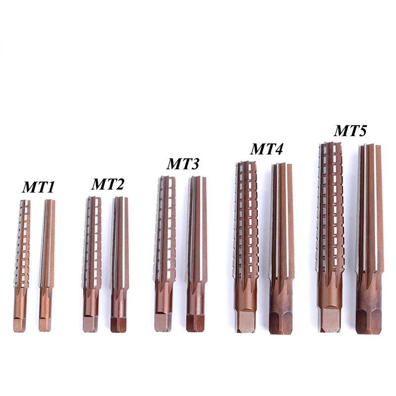 Drillforce Hand Reamers MT1/MT2/MT3/MT4/MT5 HSS Steel Fine/Rough-Edge Morse Taper Reamer For Milling