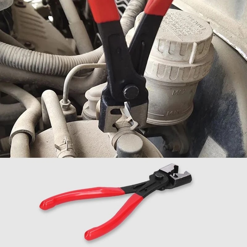 Automobile Pipe Bundle Pliers Car Water Oil Pipe Hose Flat Band Ring Clamp Plier Vehicle Repair Tool Tiger Forceps Car Supply 1X