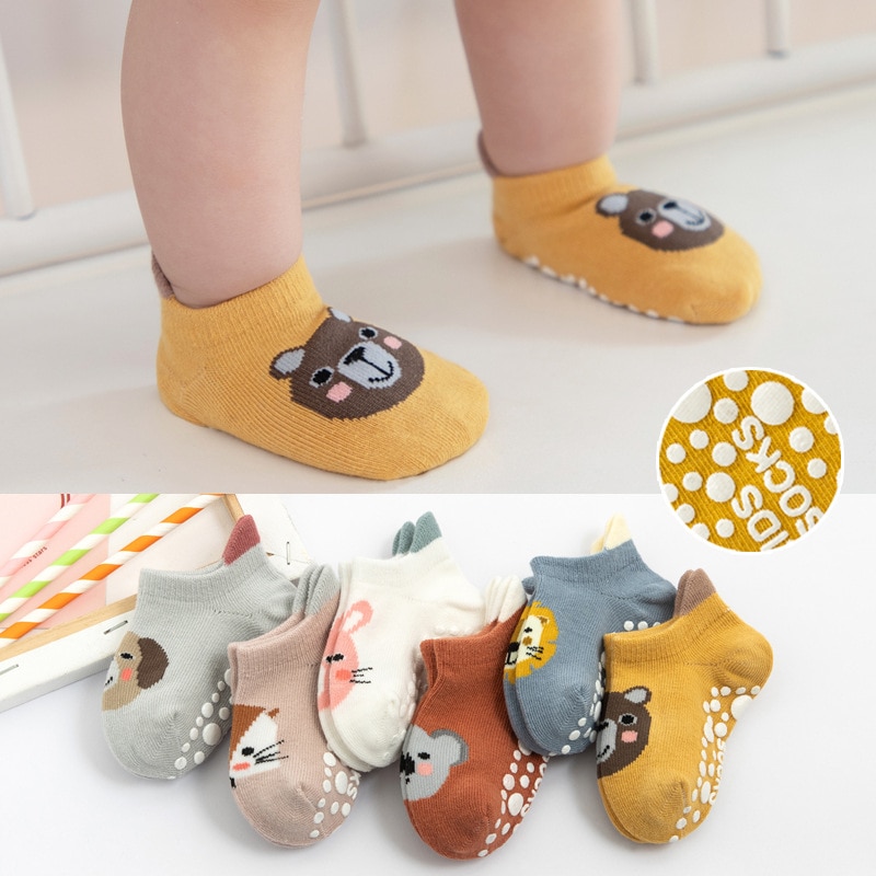Heel Kids Baby Shoes Toddler Socks Cartoon Low Anti-skid Three-dimensional New Top Socks Baby Socks Socks Boat