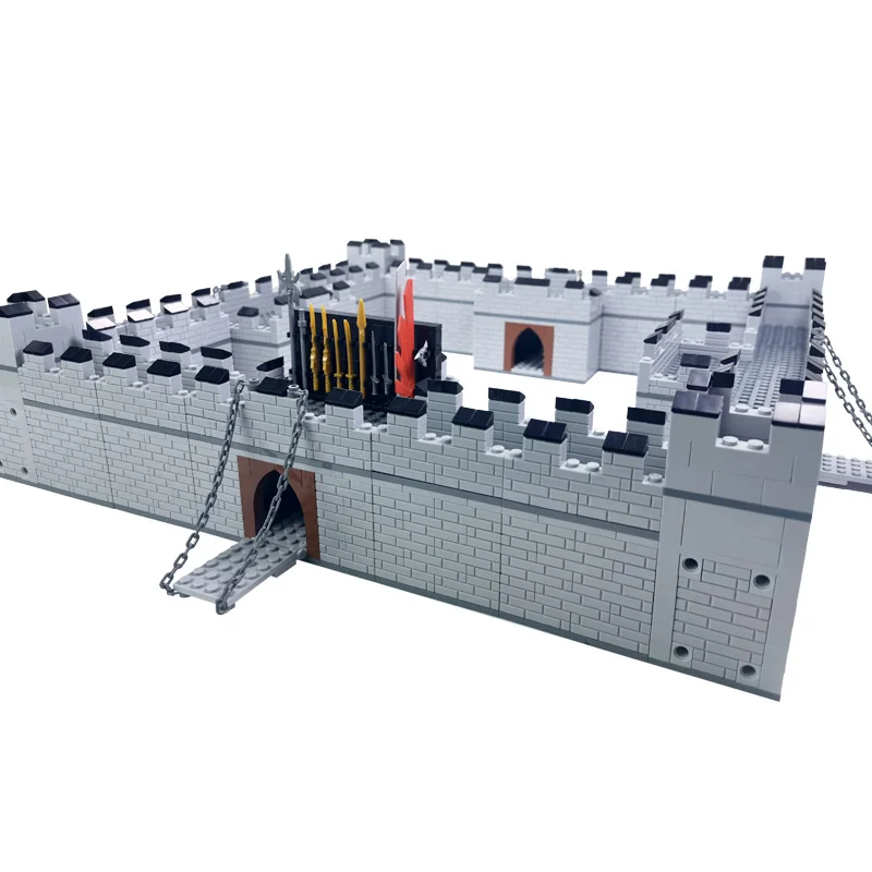 MOC City Walls Building Blocks Toys for Boys Compatible Technical Blocks Weapons Montessori